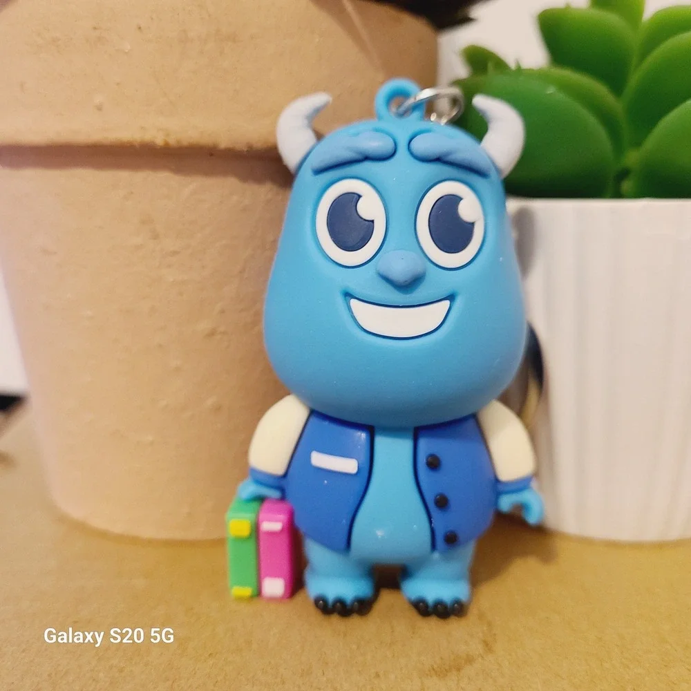 Blue Monster Character Keychain‎ with Suitcase NEW Unisex 2.5 inches Collectible